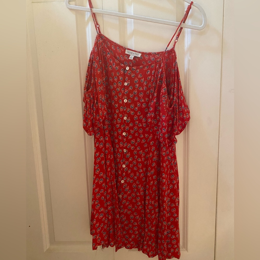 Patrons of Peace off the shoulder sundress